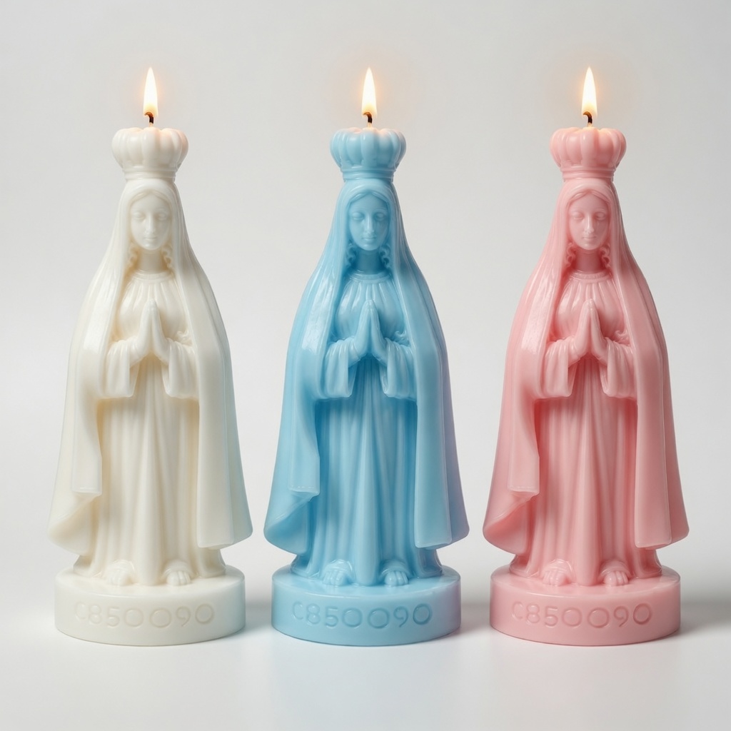 Vela Nossa Senhora 9cm Lembrancinha Bati ...