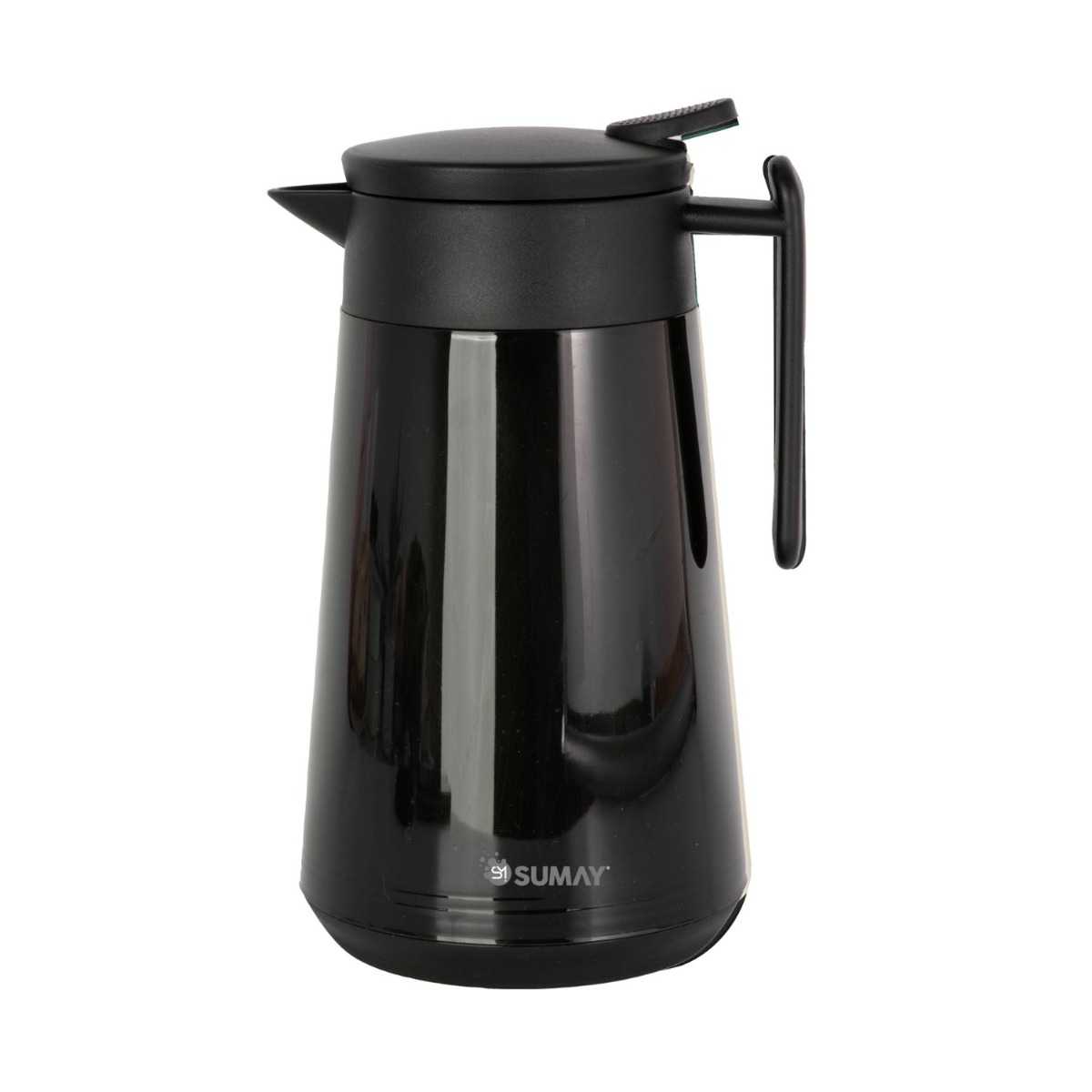Garrafa Térmica 1L Preta Ampola Vidro - Q...