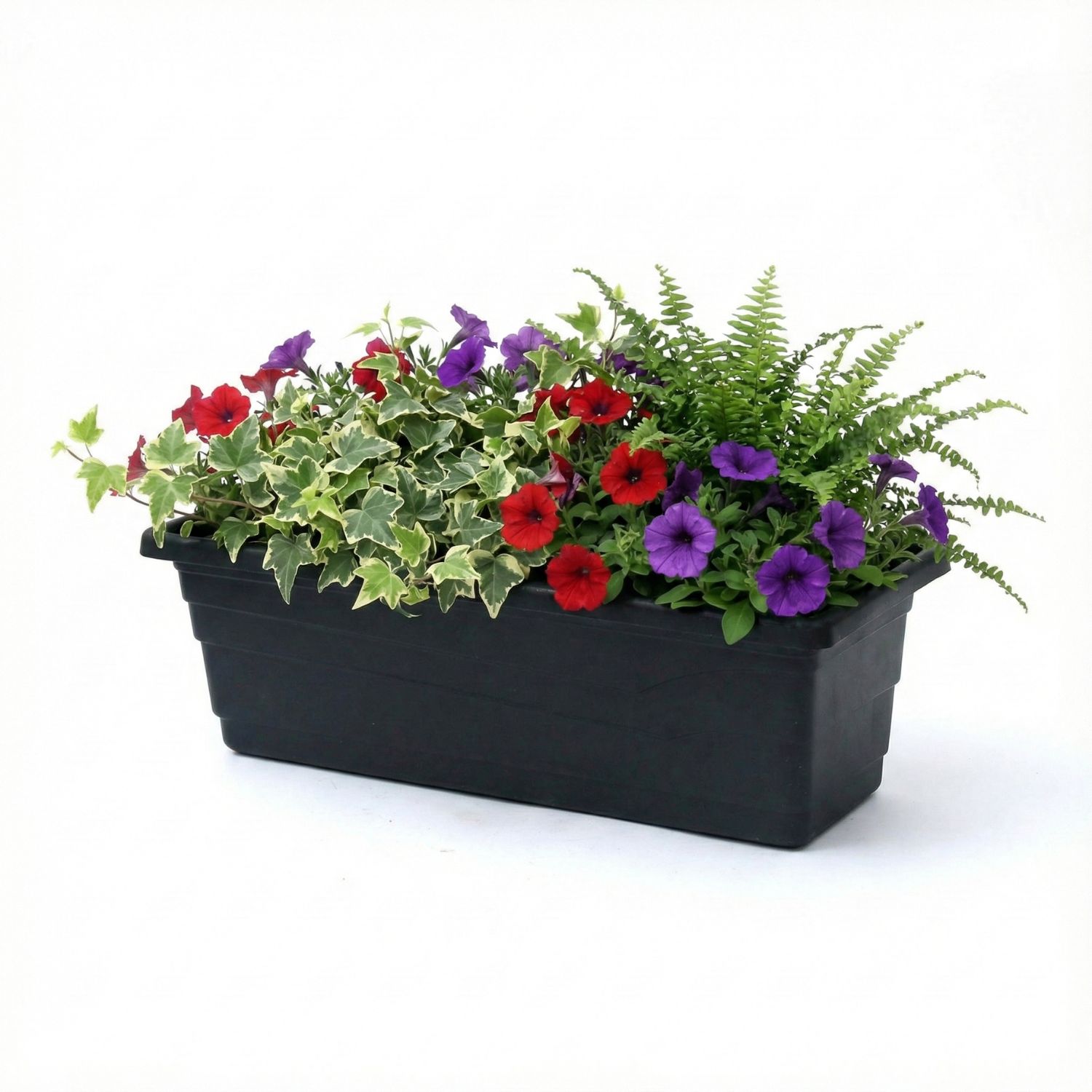 Floreira Retangular 44cm Preta - Vaso Ver...