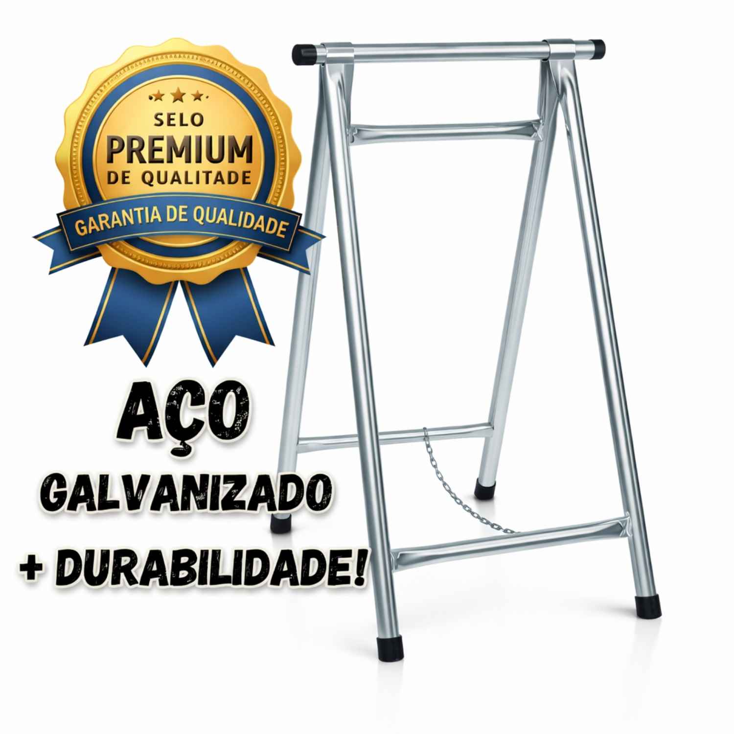 Cavalete Dobrável Reforçado 100x60cm Zinc...