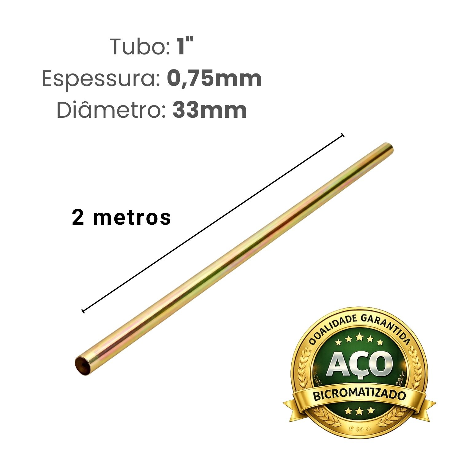 Tubo Galvanizado para Antena TV 1" com 2 ...