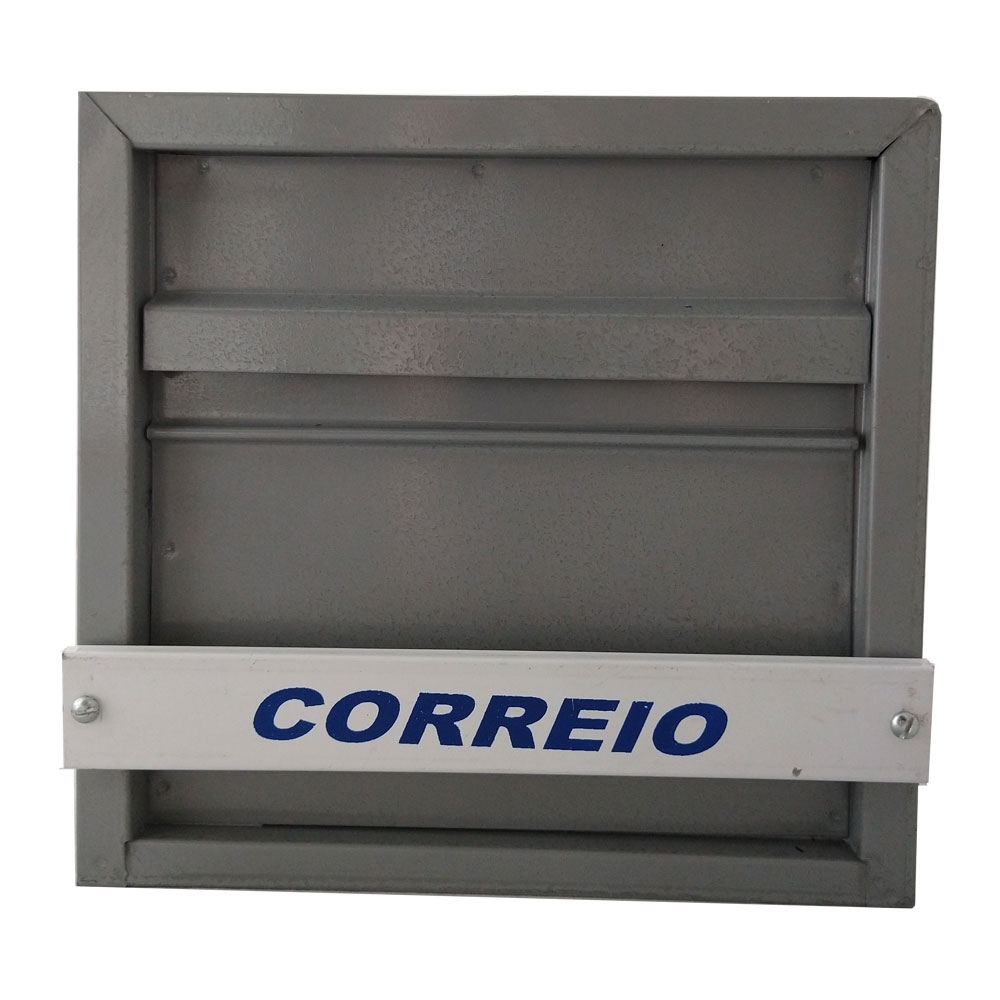 Caixa para Cartas Horizontal Cinza em Aço...