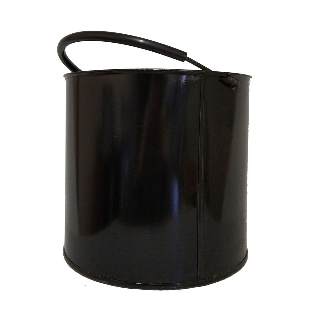 Balde de Obra 12 Litros Preto em Aço par ...