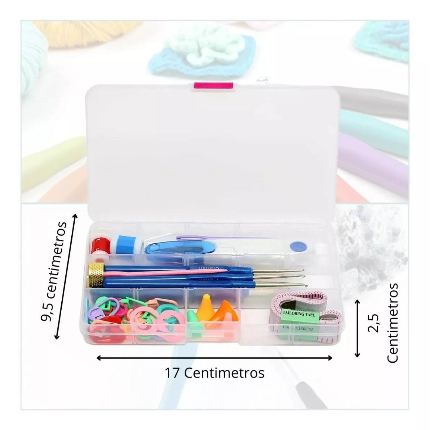 Kit Completo de Crochê e Acessórios com  ...