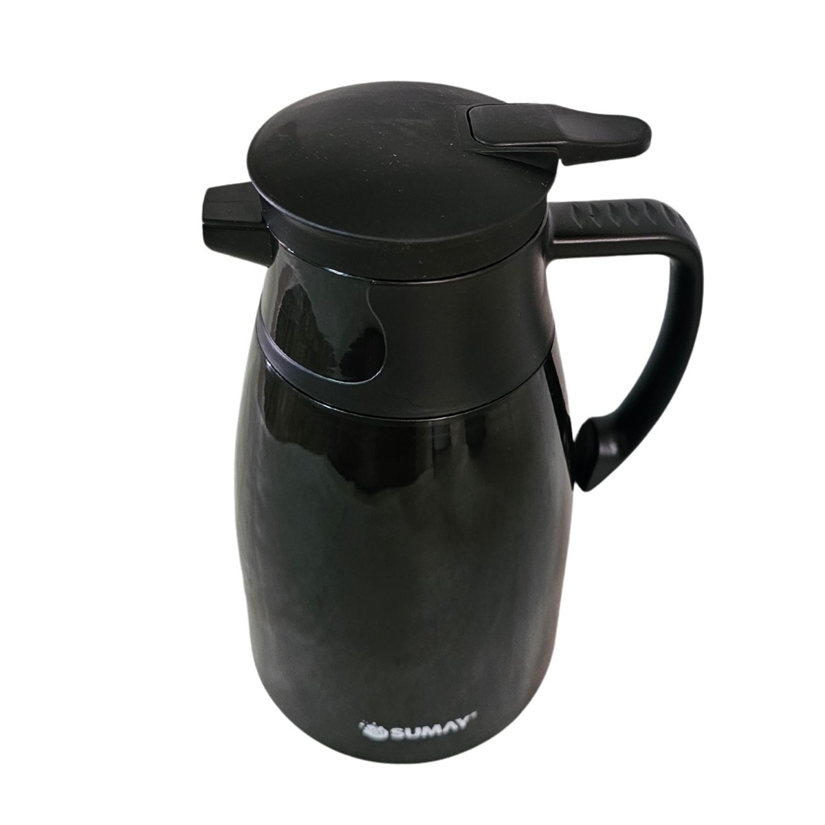 Garrafa Térmica 1L Preto Ampola Vidro  Q ...
