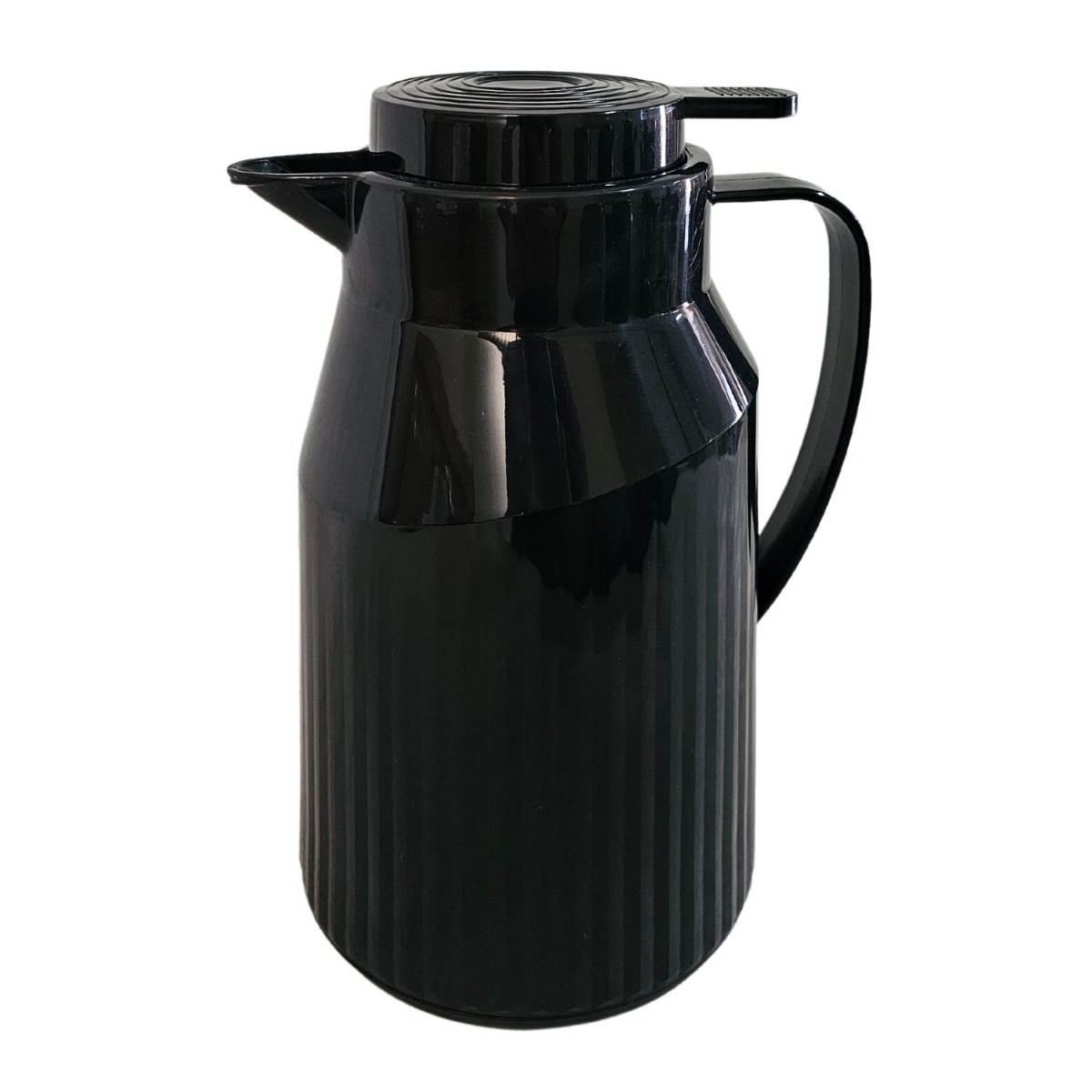 Garrafa Térmica 1L Preta Ampola Vidro -  ...