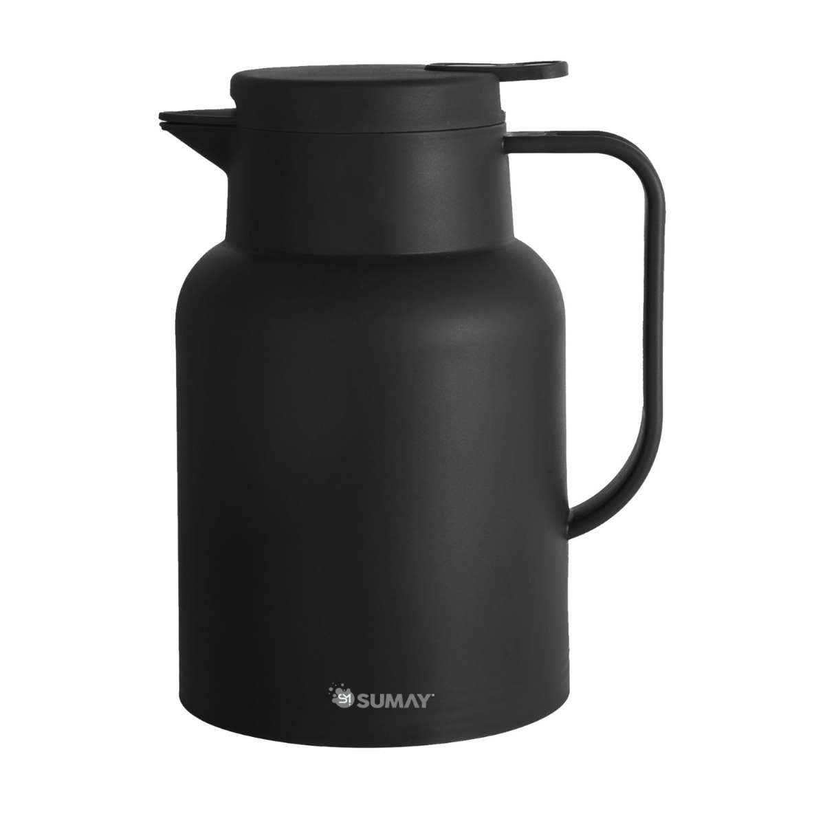 Garrafa Térmica 1L Preta Ampola Vidro -  ...