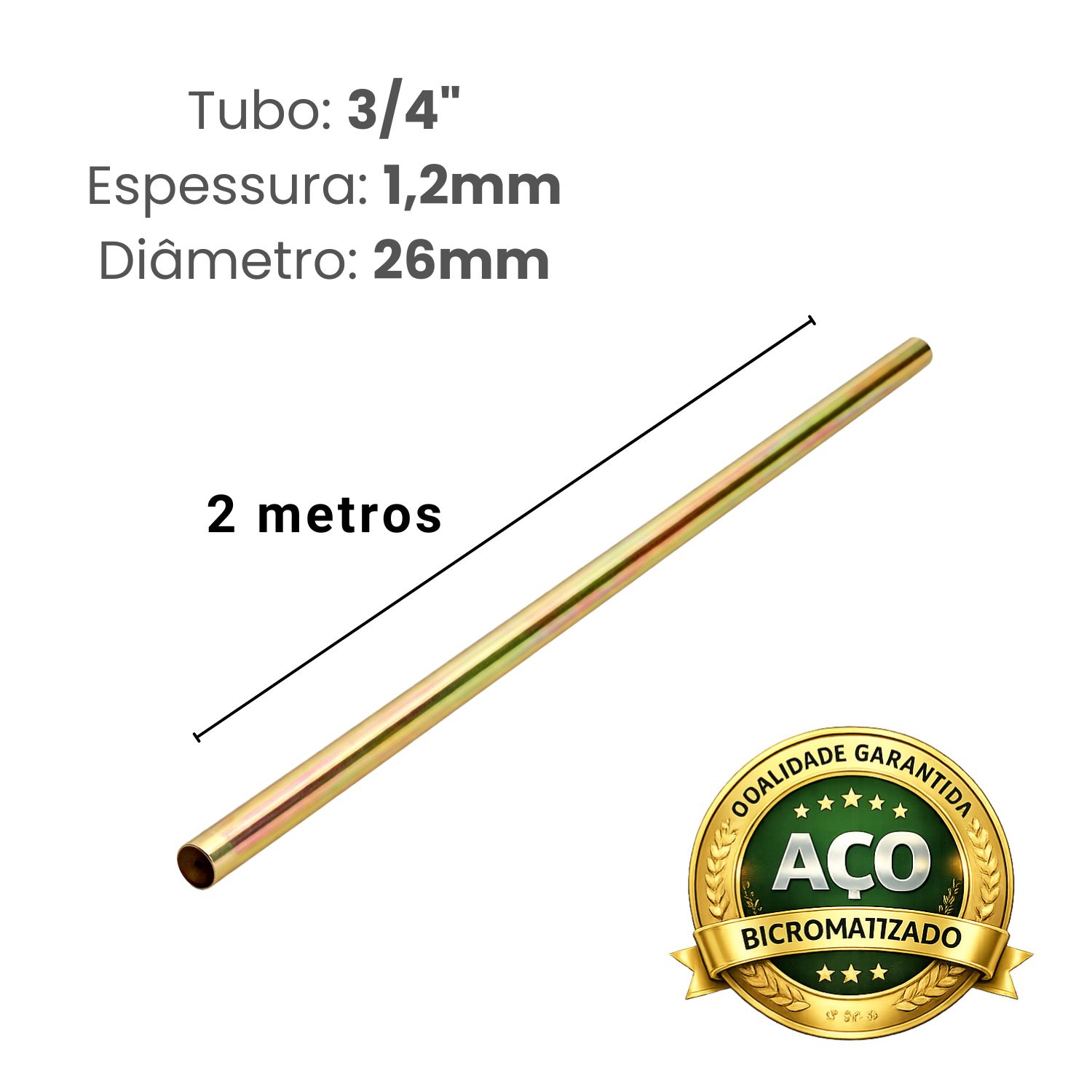 Tubo Galvanizado para Antena TV 3/4" com ...