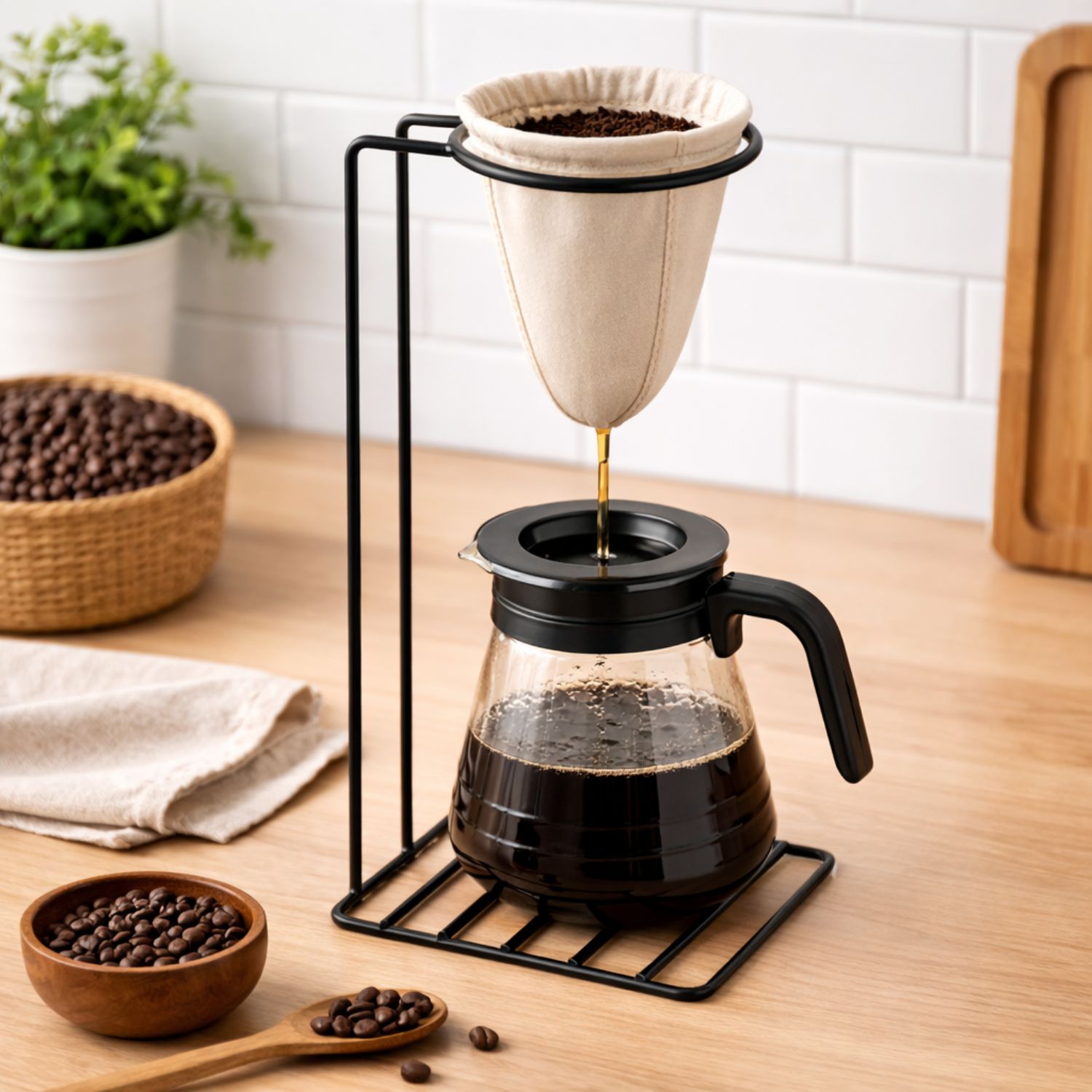 Suporte Coar Café Mariquinha Preto Retrô ...