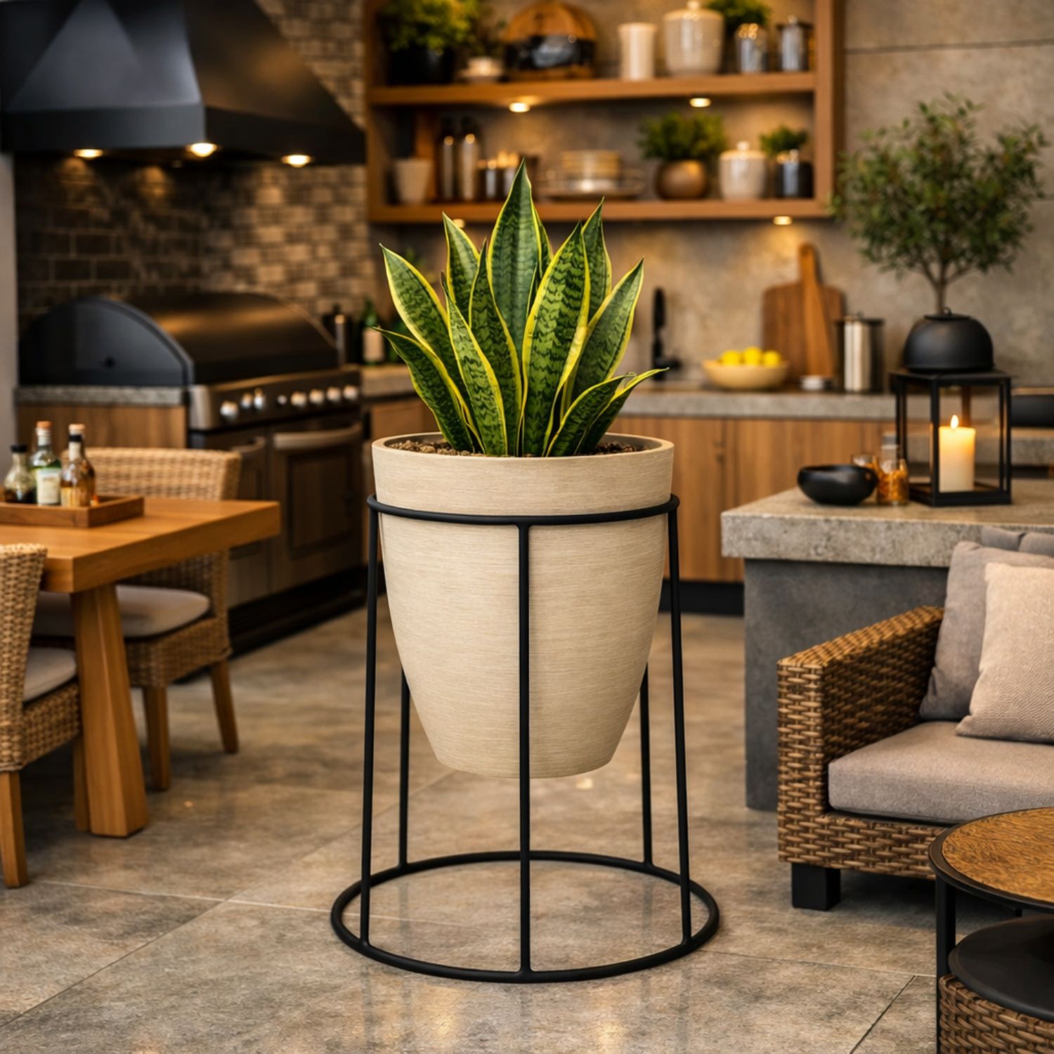 Suporte para Plantas de Chão Ferro 50cm  ...